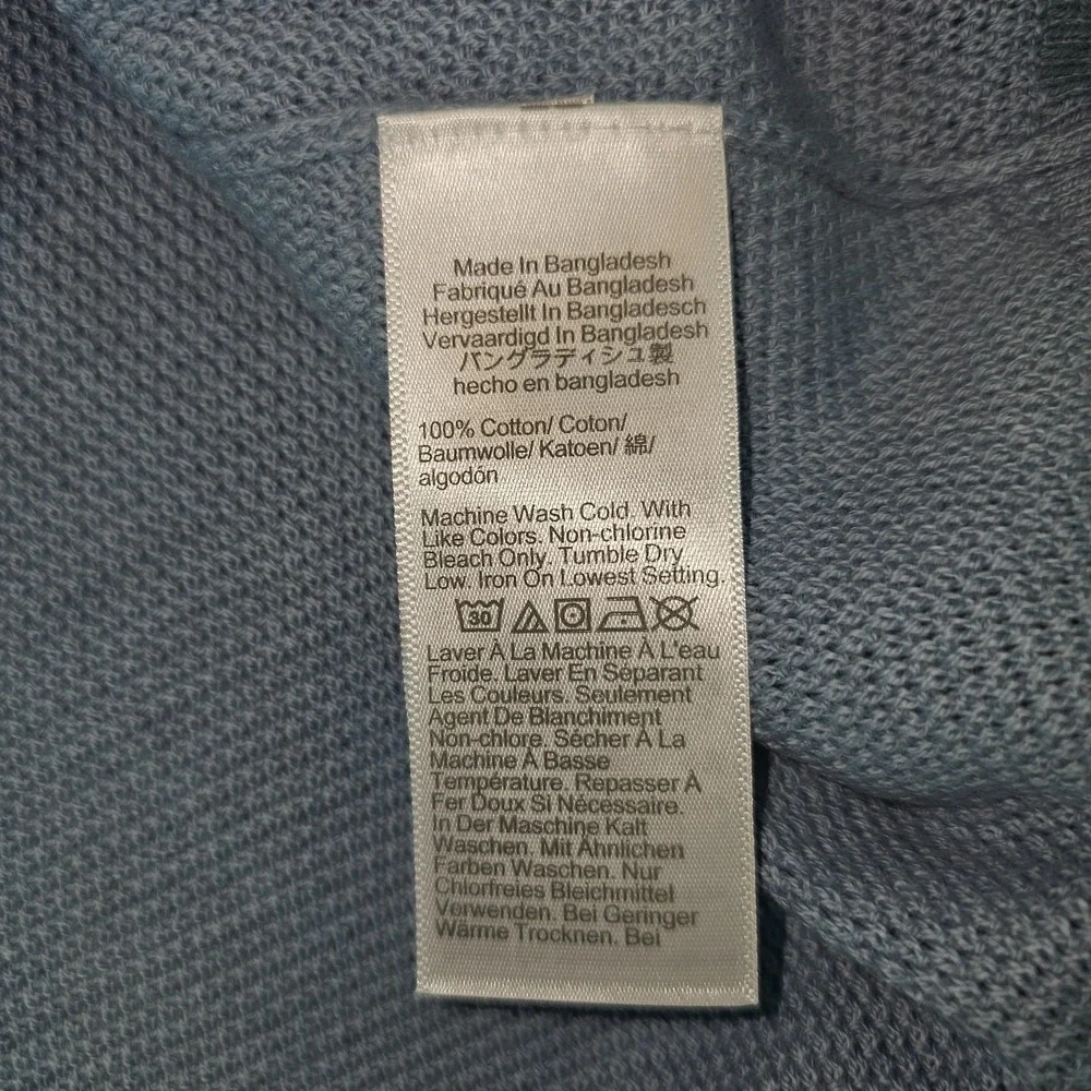 J.Crew Crewneck Sweater Men's XXL Light Blue 100% Cotton Textured Raglan CD617